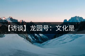 【訪談】龍園號:文化是企業(yè)的根本生命力