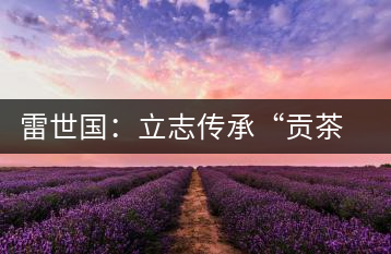 雷世國(guó):立志傳承“貢茶”風(fēng)韻