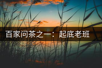 百家問茶之一:起底老班章