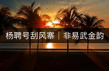 楊聘號刮風寨|非易武金韻莫屬
