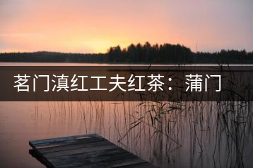 茗門滇紅工夫紅茶：蒲門佳茗，伴您度秋