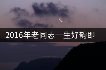 2016年老同志一生好韻即將上市