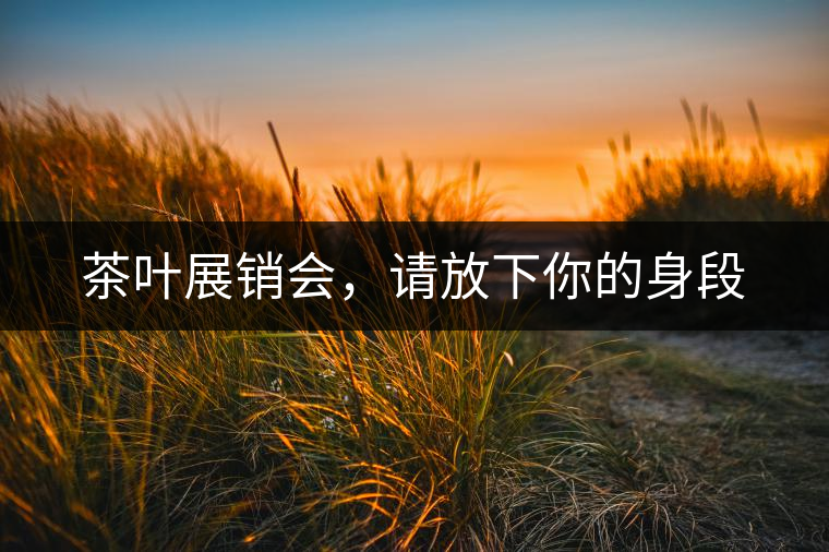 茶葉展銷會(huì)，請(qǐng)放下你的身段