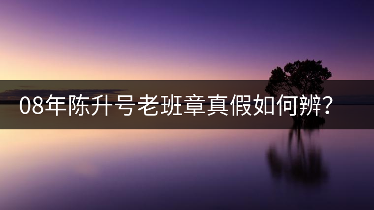 08年陳升號老班章真假如何辨？業(yè)內(nèi)人士教你這3點！