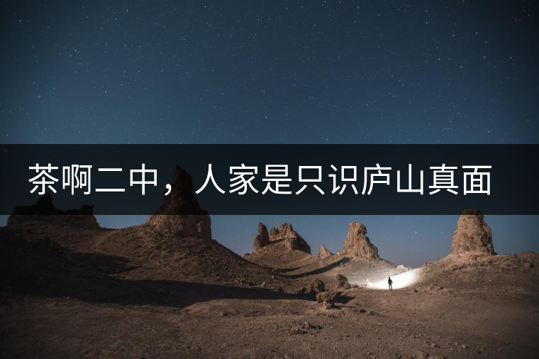 茶啊二中，人家是只識廬山真面目，你是只認(rèn)識彎弓射大雕！