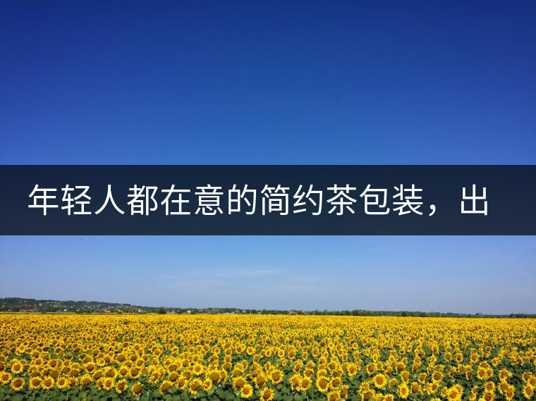 年輕人都在意的簡(jiǎn)約茶包裝，出道顏值即巔峰的茶包裝可真好喝！