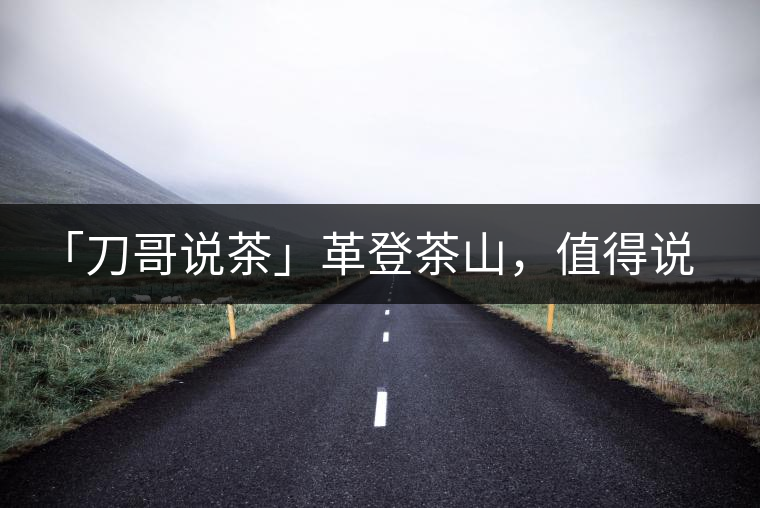 「刀哥說茶」革登茶山，值得說道的那些事