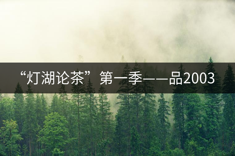 “燈湖論茶”第一季——品2003年大益坨、1955年下關(guān)坨“紅中紅”
