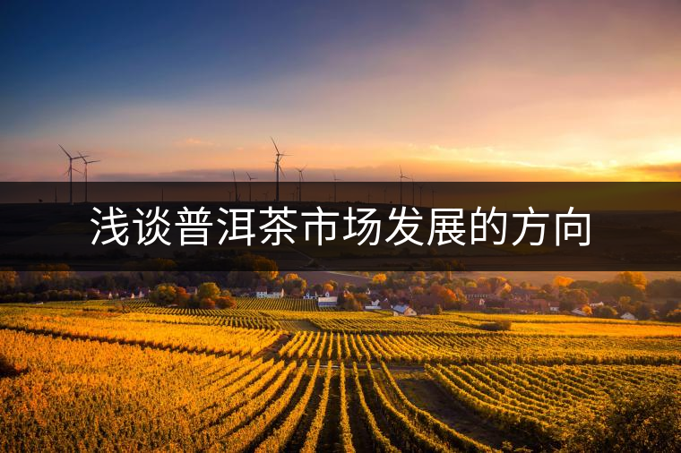 淺談普洱茶市場(chǎng)發(fā)展的方向