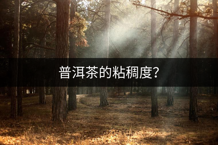 普洱茶的粘稠度？