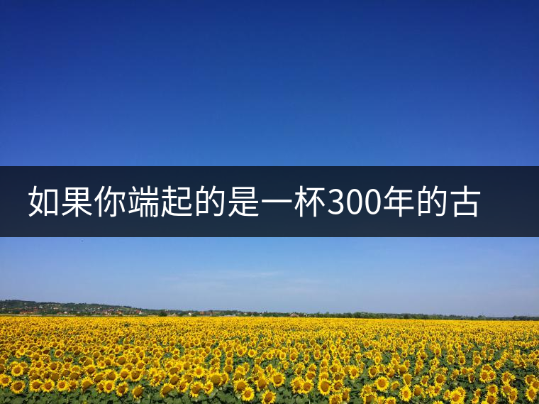 如果你端起的是一杯300年的古樹茶，那會是一種怎樣的心境？