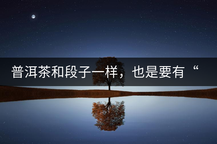 普洱茶和段子一樣，也是要有“梗”的