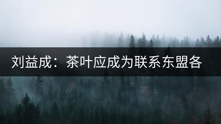 劉益成:茶葉應(yīng)成為聯(lián)系東盟各國(guó)貿(mào)易往來的紐帶 劉益成:茶葉應(yīng)成為聯(lián)系東盟各國(guó)貿(mào)易往來的紐帶