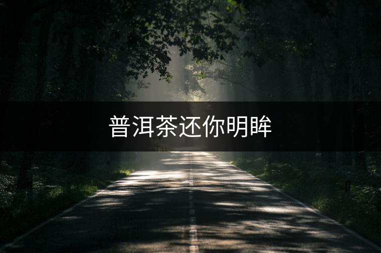普洱茶還你明眸