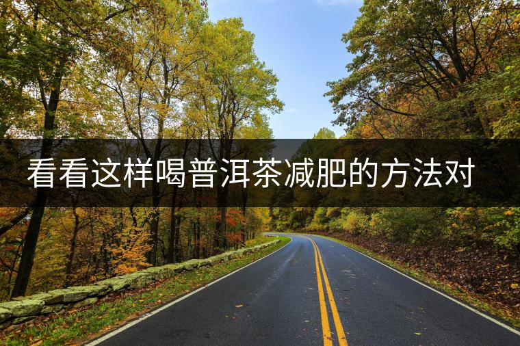 看看這樣喝普洱茶減肥的方法對你有用嗎？