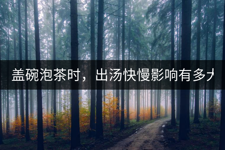 蓋碗泡茶時(shí)，出湯快慢影響有多大？