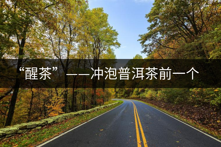 “醒茶”——沖泡普洱茶前一個(gè)重要的環(huán)節(jié) “醒茶”——沖泡普洱茶前一個(gè)重要的環(huán)節(jié)