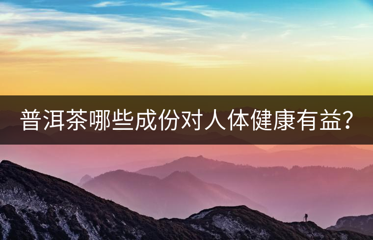 普洱茶哪些成份對人體健康有益？