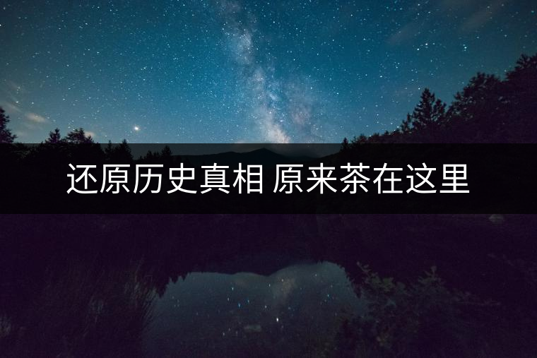 還原歷史真相 原來茶在這里 還原歷史真相 原來茶在這里