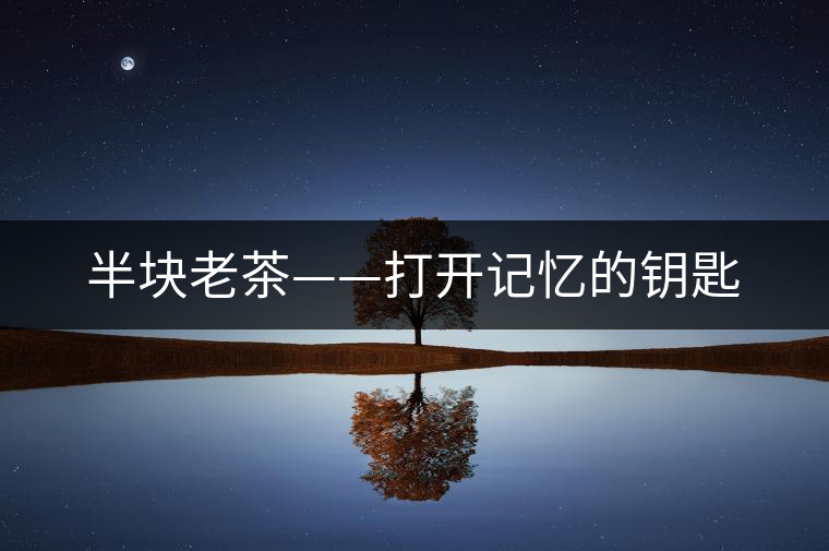半塊老茶——打開(kāi)記憶的鑰匙 半塊老茶——打開(kāi)記憶的鑰匙
