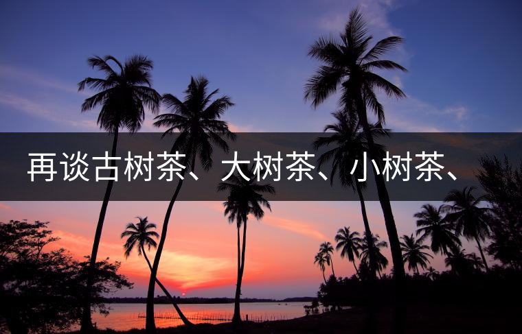 再談古樹茶、大樹茶、小樹茶、臺樹茶…