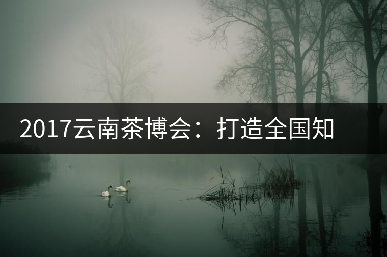 2017云南茶博會：打造全國知名紅茶品牌，擦亮“千年茶鄉(xiāng)”招牌