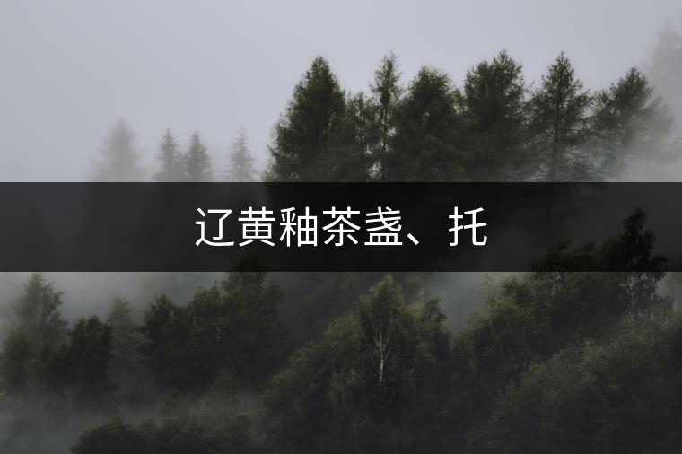 遼黃釉茶盞、托