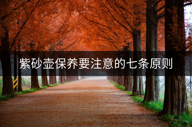 紫砂壺保養(yǎng)要注意的七條原則