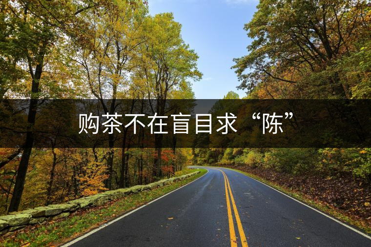 購(gòu)茶不在盲目求“陳”