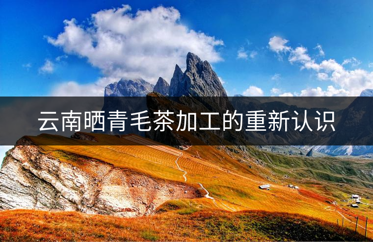 云南曬青毛茶加工的重新認(rèn)識(shí)