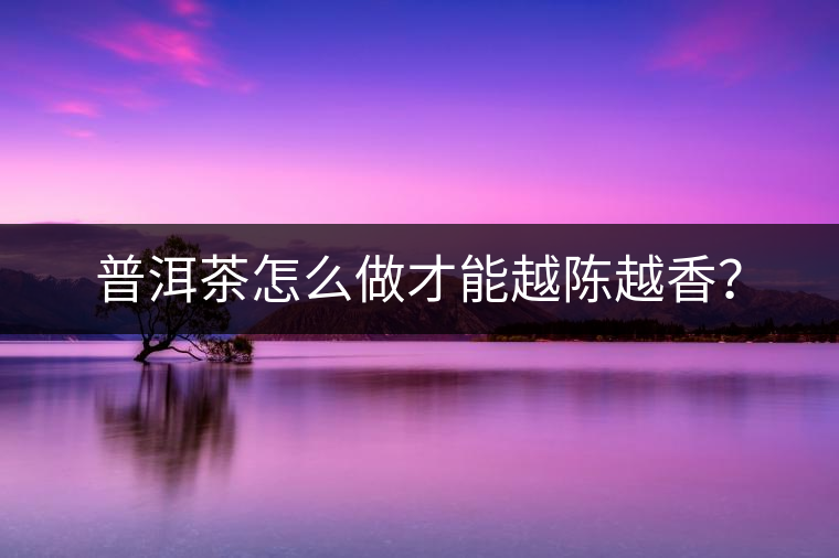 普洱茶怎么做才能越陳越香？