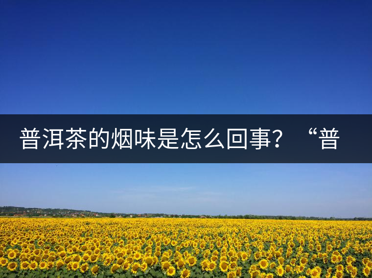 普洱茶的煙味是怎么回事？“普洱教父”白水清最新解析！