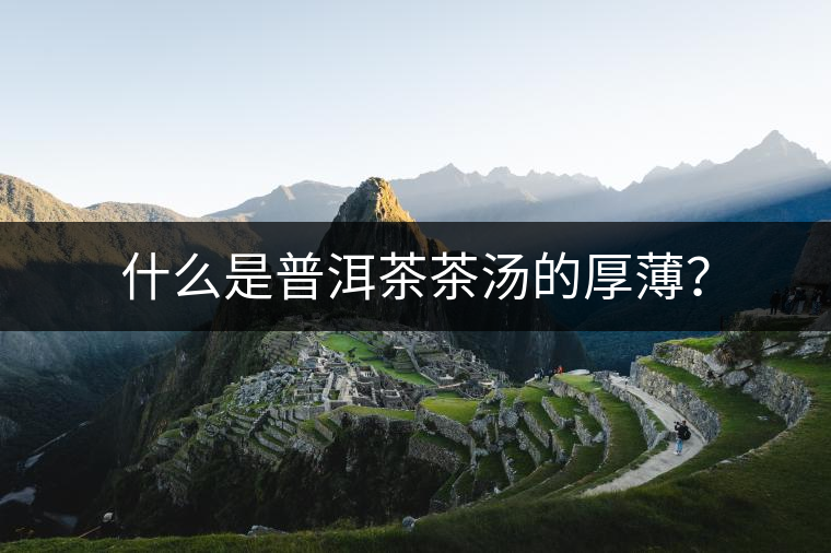 什么是普洱茶茶湯的厚??？