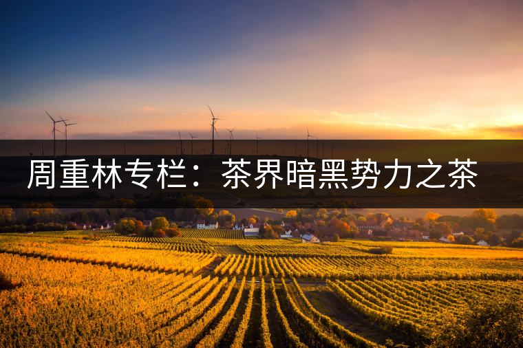 周重林專欄:茶界暗黑勢力之茶混 周重林專欄:茶界暗黑勢力之茶混