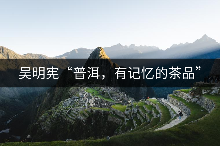 吳明憲“普洱，有記憶的茶品”