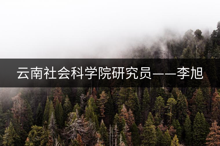 云南社會科學(xué)院研究員——李旭