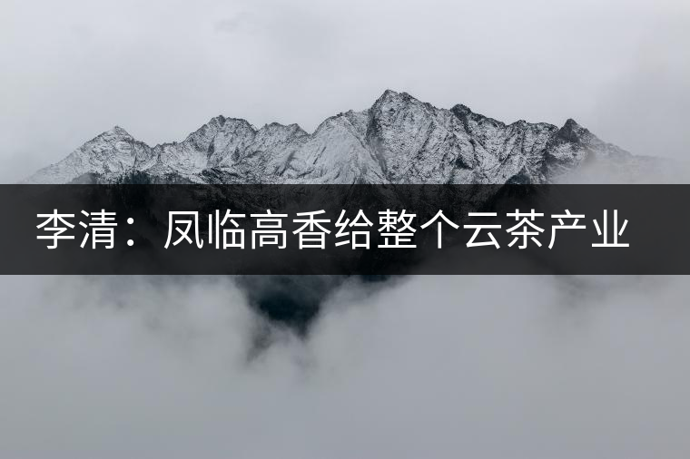 李清:鳳臨高香給整個云茶產(chǎn)業(yè)做廣告 李清:鳳臨高香給整個云茶產(chǎn)業(yè)做廣告