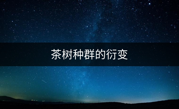茶樹(shù)種群的衍變