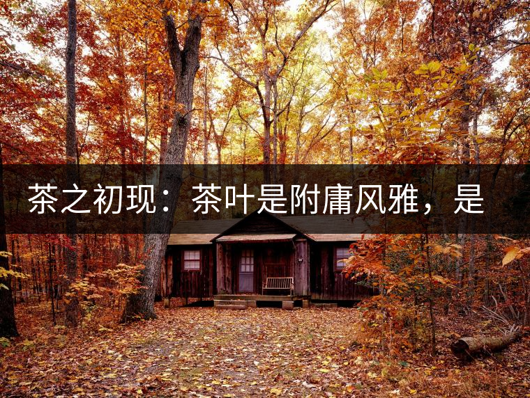 茶之初現(xiàn)：茶葉是附庸風(fēng)雅，是禪茶一味，更是王朝興衰