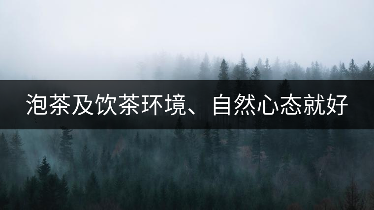 泡茶及飲茶環(huán)境、自然心態(tài)就好