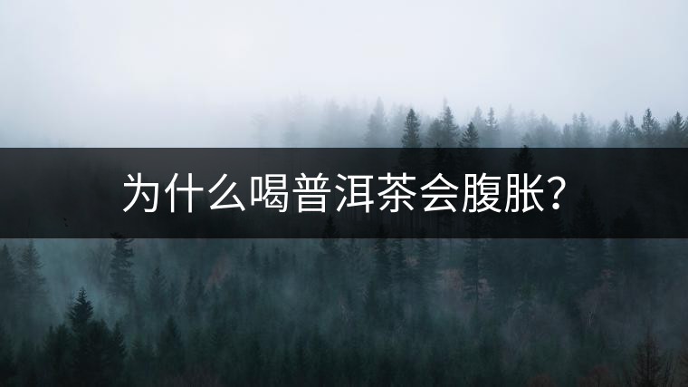 為什么喝普洱茶會腹脹？