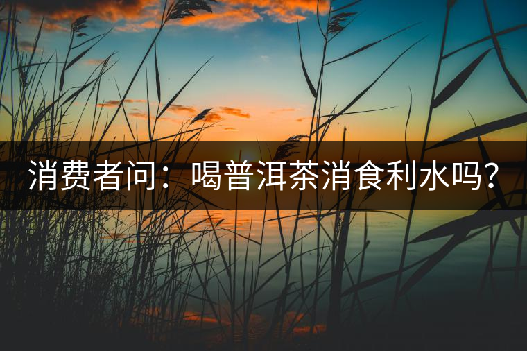 消費者問：喝普洱茶消食利水嗎？