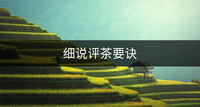 細(xì)說評茶要訣 細(xì)說評茶要訣
