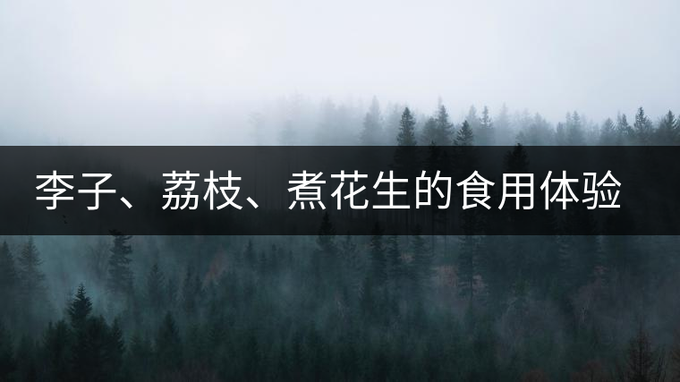 李子、荔枝、煮花生的食用體驗(yàn)來比對(duì)普洱茶的湯體口感