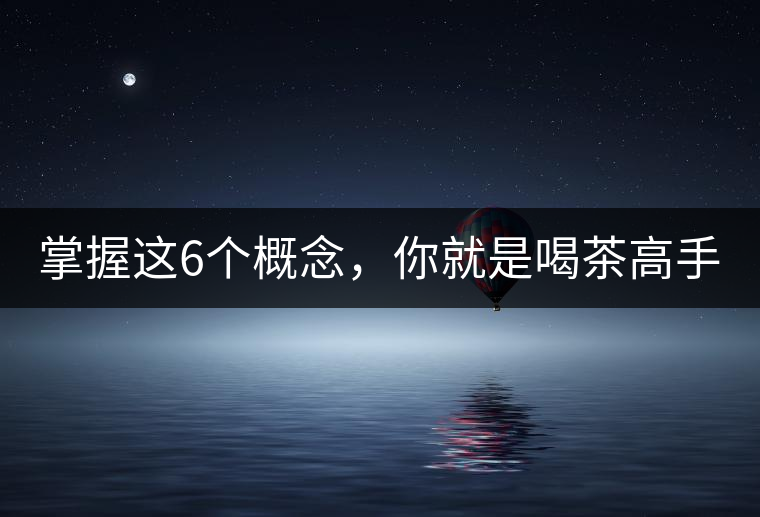 掌握這6個概念，你就是喝茶高手