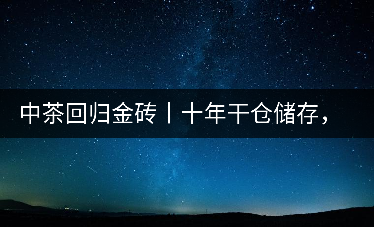中茶回歸金磚丨十年干倉(cāng)儲(chǔ)存，只為你回眸一笑