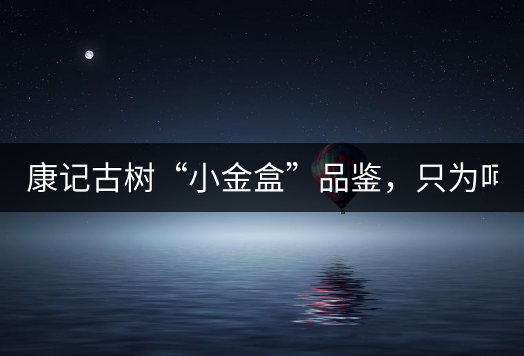 康記古樹“小金盒”品鑒，只為呵護(hù)您的味蕾！