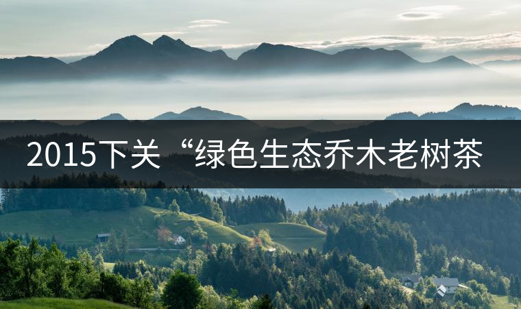 2015下關“綠色生態(tài)喬木老樹茶”開湯