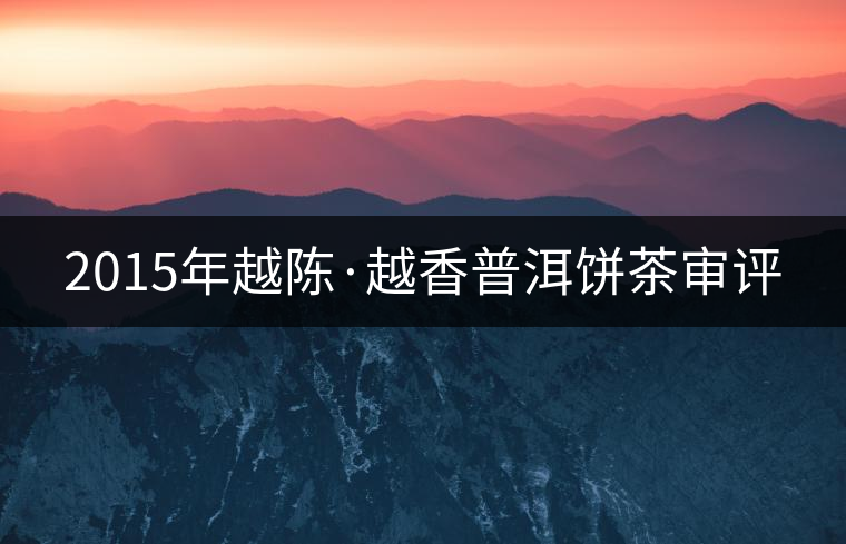 2015年越陳·越香普洱餅茶審評(píng) 2015年越陳·越香普洱餅茶審評(píng)