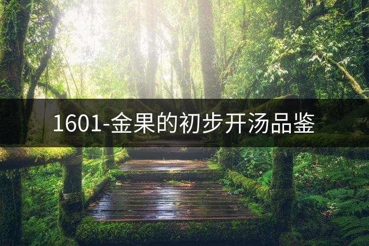 1601-金果的初步開湯品鑒